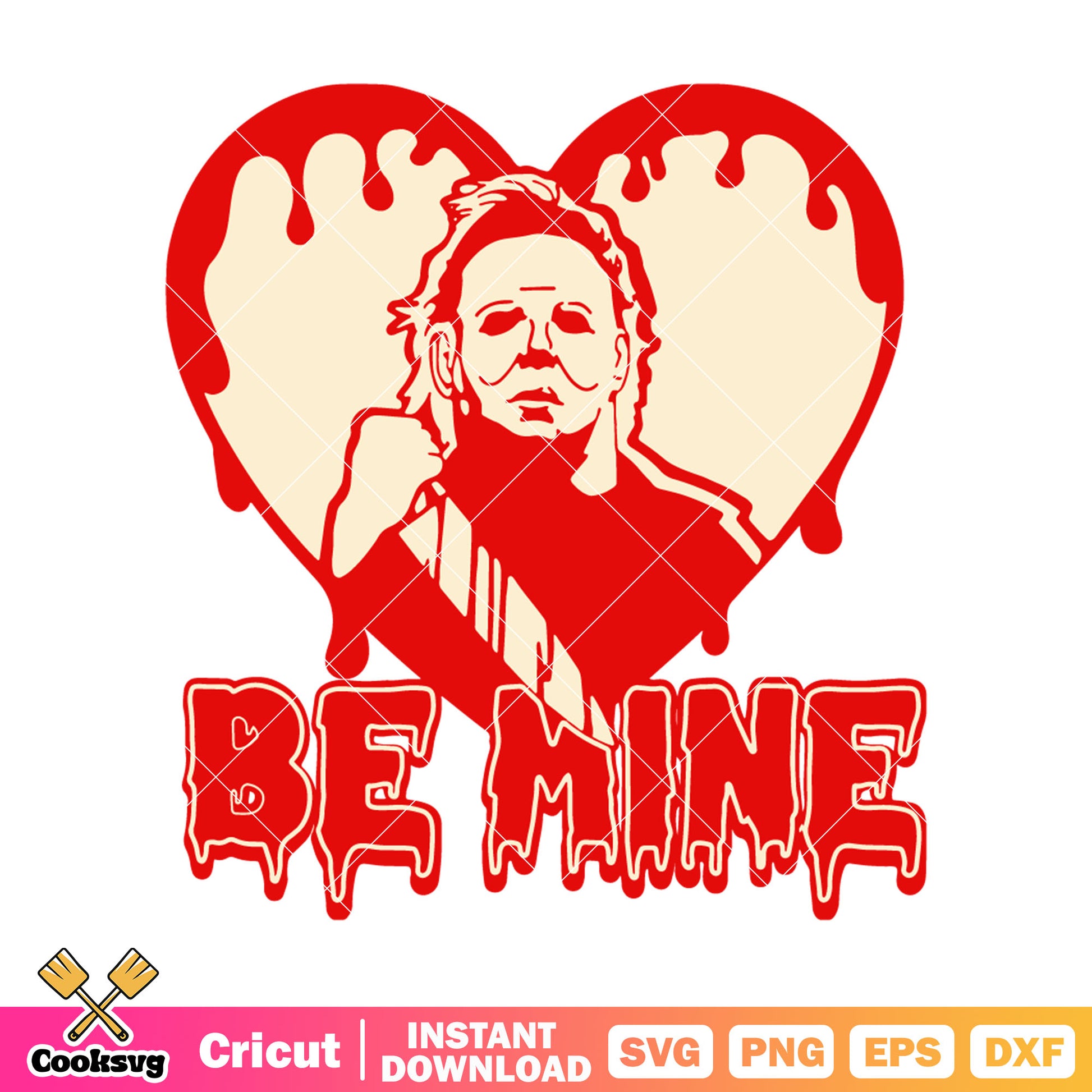 Valentine Michael Myers be mine svg, be mine valentine svg