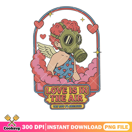 Valentine cupid png, love is in the air png, cupid png