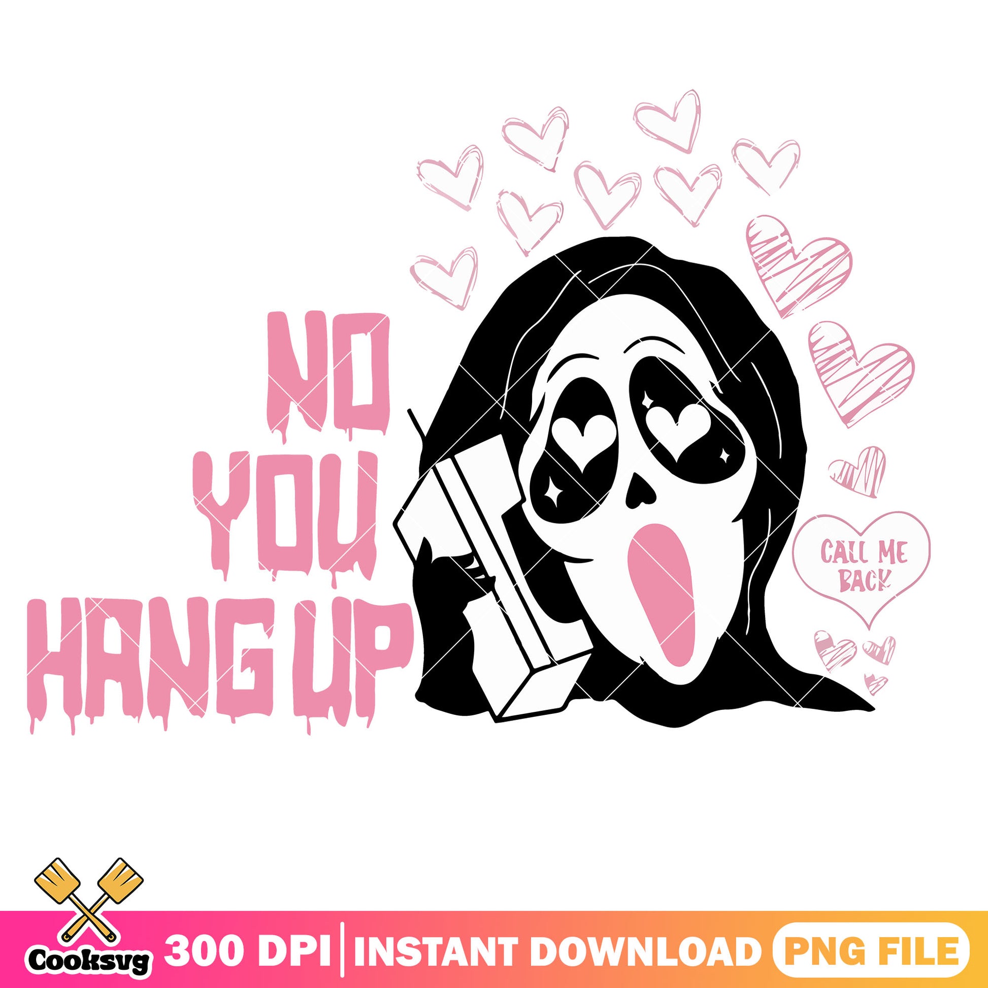 Valentine ghost no you hang up png, ghost valentine png, valentine horor png