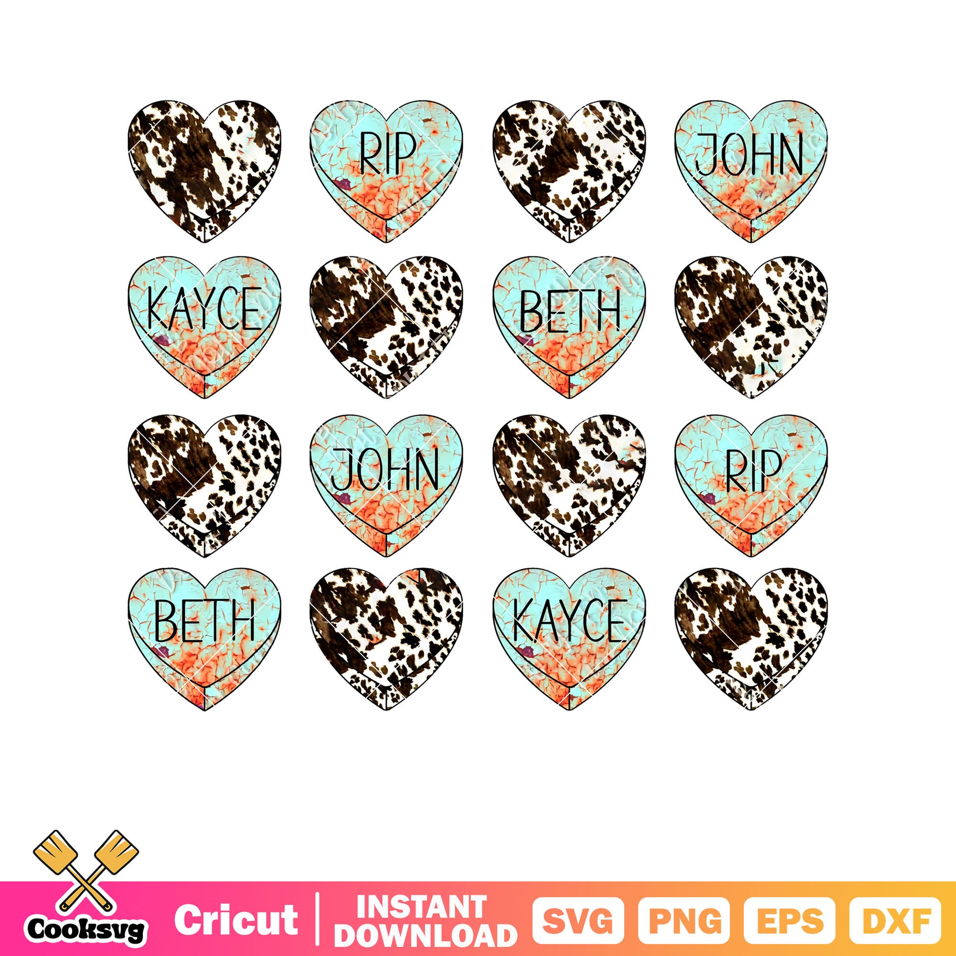 Valentine heart rip kayce svg, valentines day​ svg, valentine hearts svg