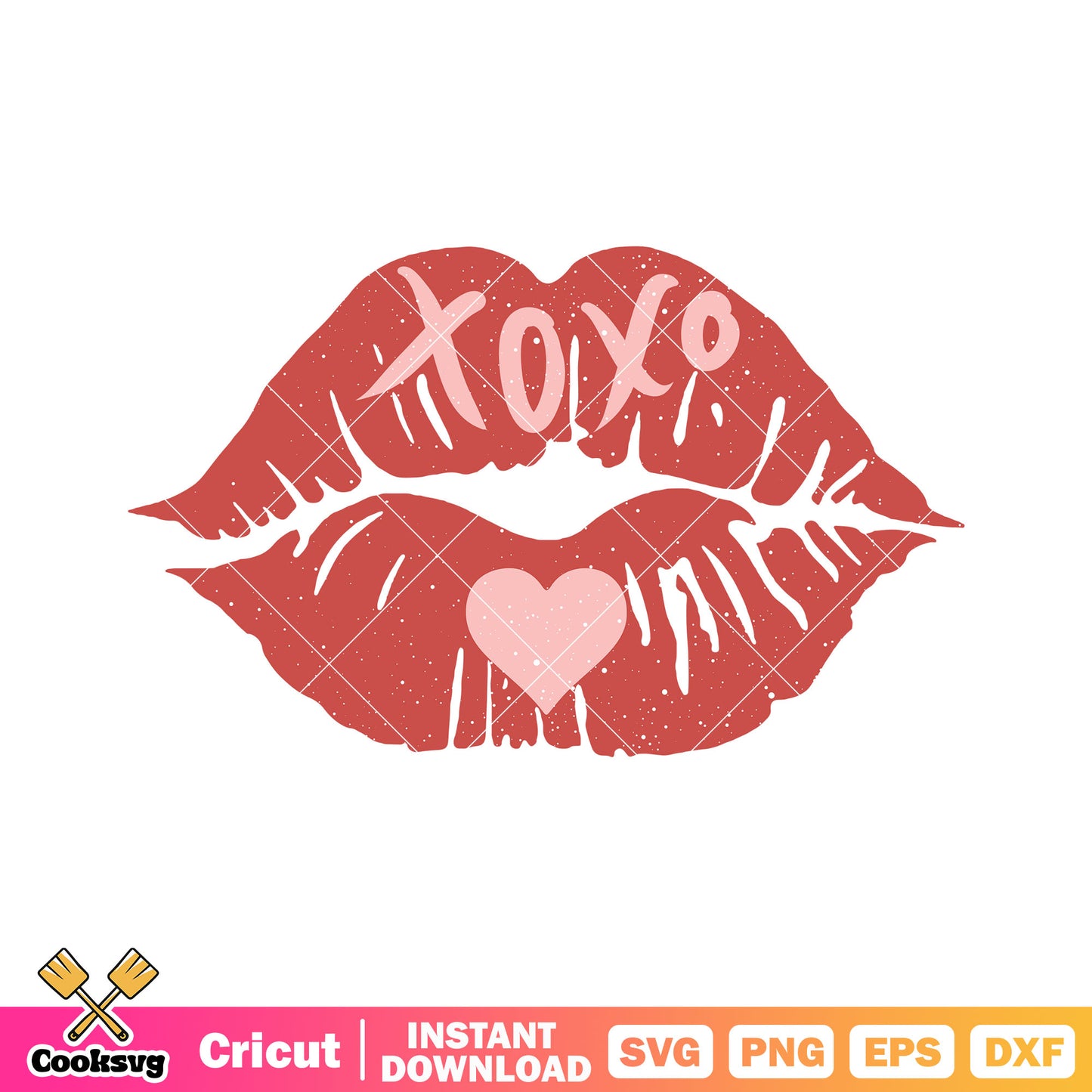 Valentine lips xoxo svg design, valentine xoxo svg, valentine day svg