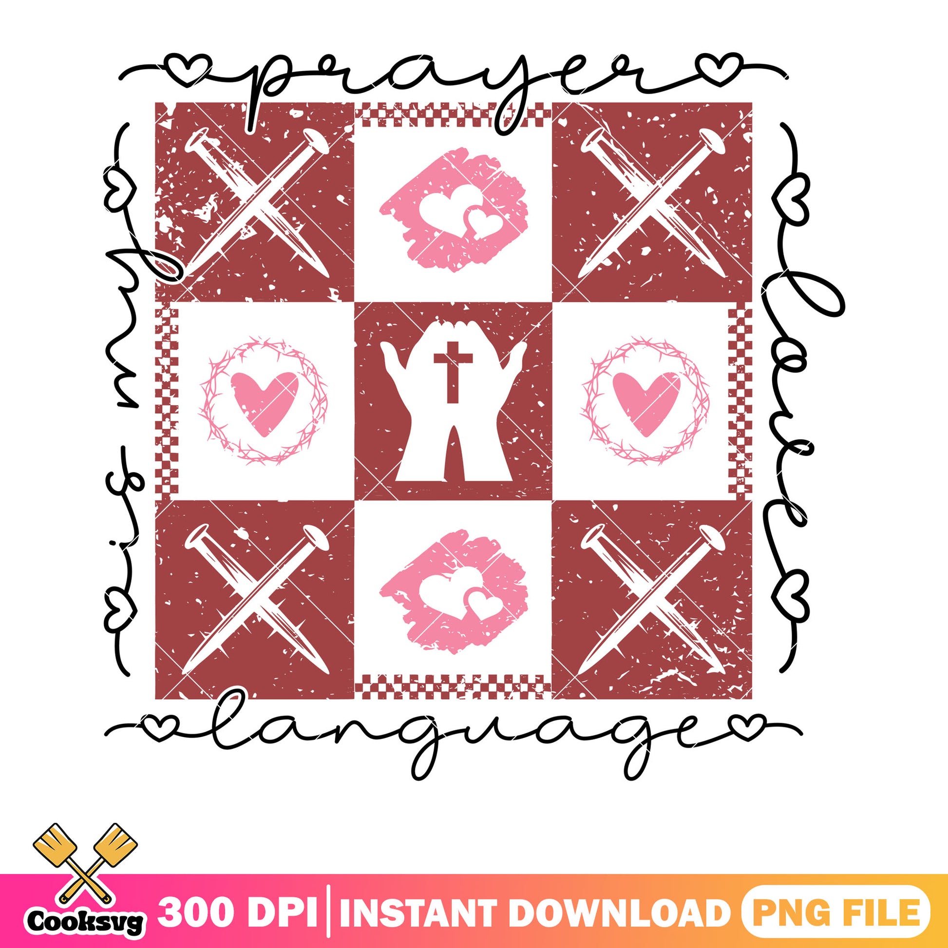 Valentine prayer love language png, valentine season png, love vibes png