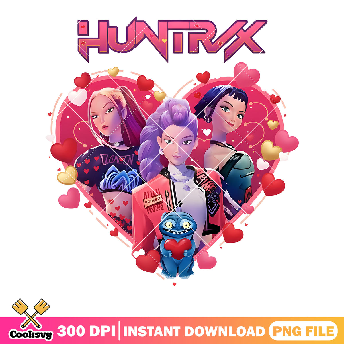 Valentines love huntrix team png, derpy tiger png, huntrix girls png ...