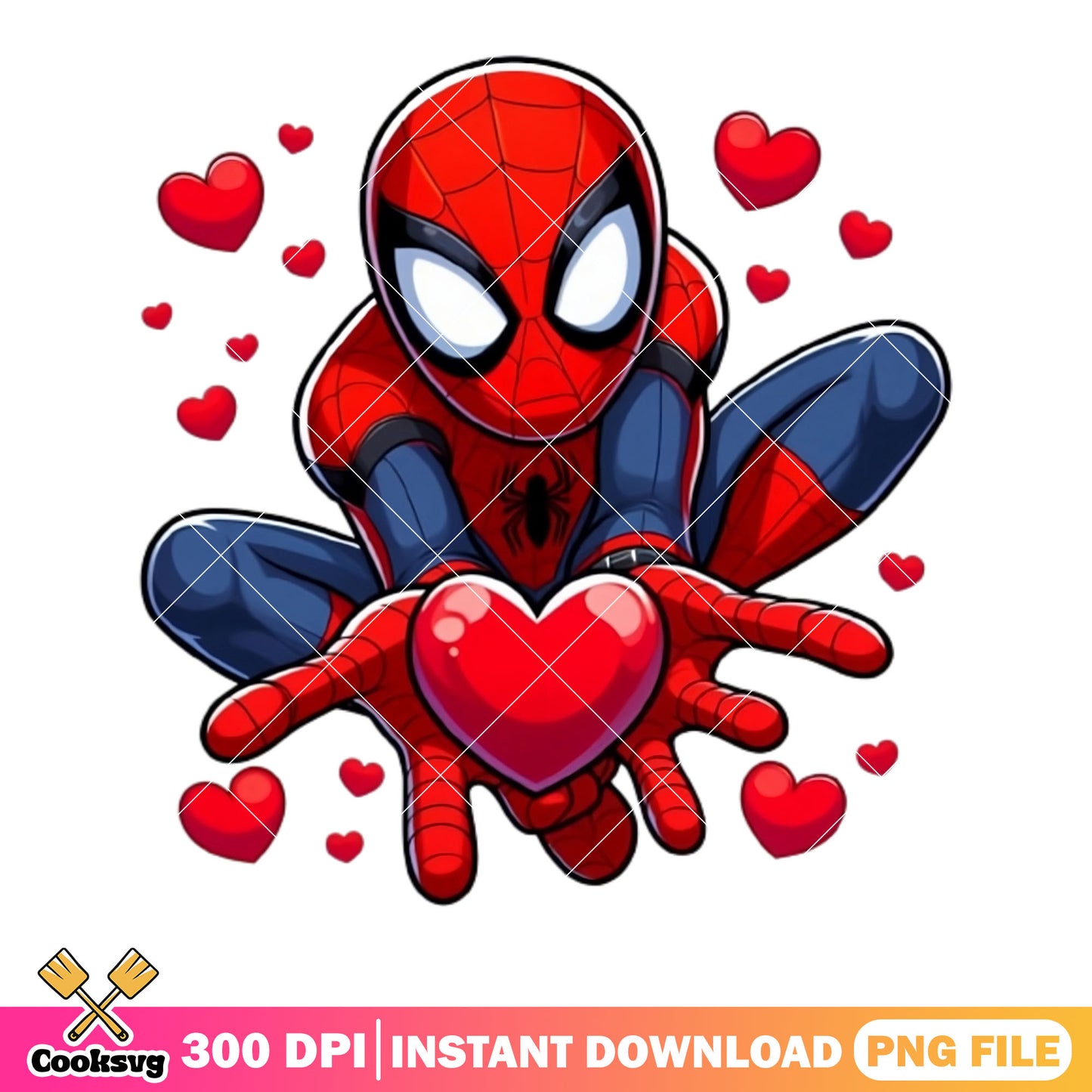 Valentine spidy marvel png, spider man png, valentine heart png