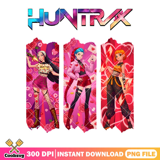 Valentines warrior huntrix png, huntrix girls png, happy valentines png
