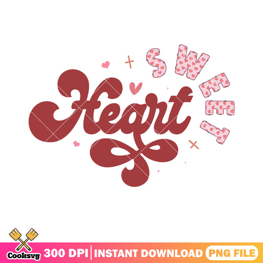 Valentine sweet heart poster png, valentine design png, love vibes png
