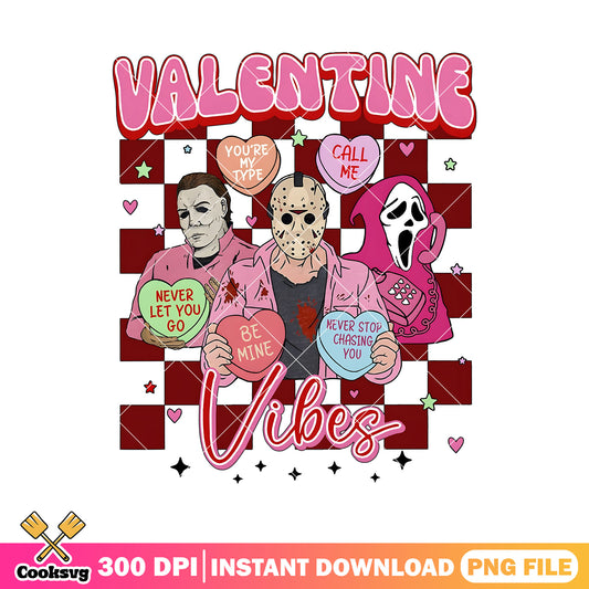 Valentine vibes pink horror png, valentine vibes​ png, pink valentine png