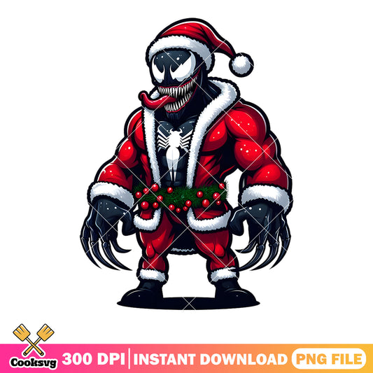 Venom claws muscle png, santa costume funny png, batman ugly png