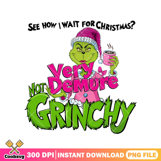 Very demore not grinchy christmas png, grinchie​ png, grinch christmas png
