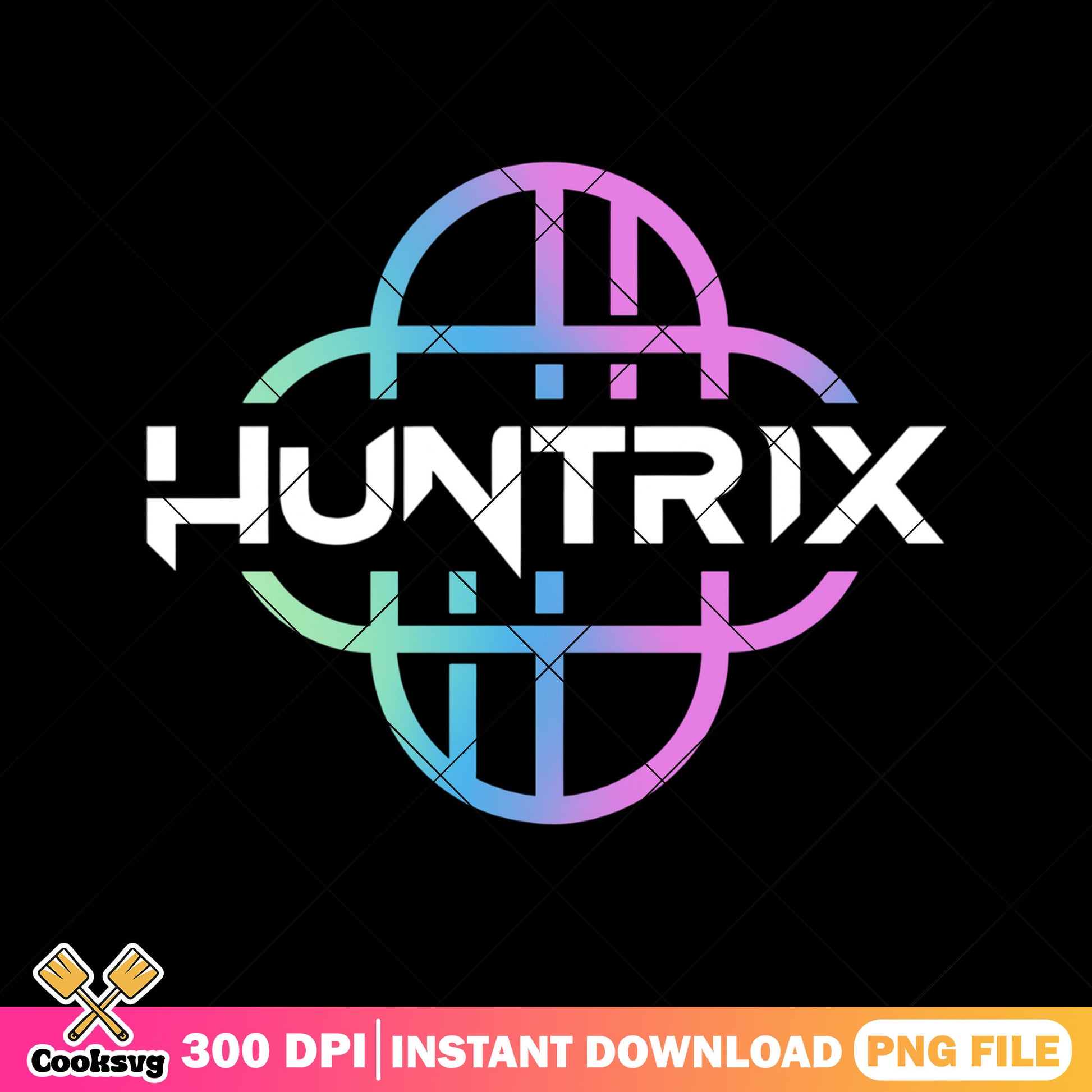 Vibrant theme huntrix logo png, huntrix logo png, huntrix band png