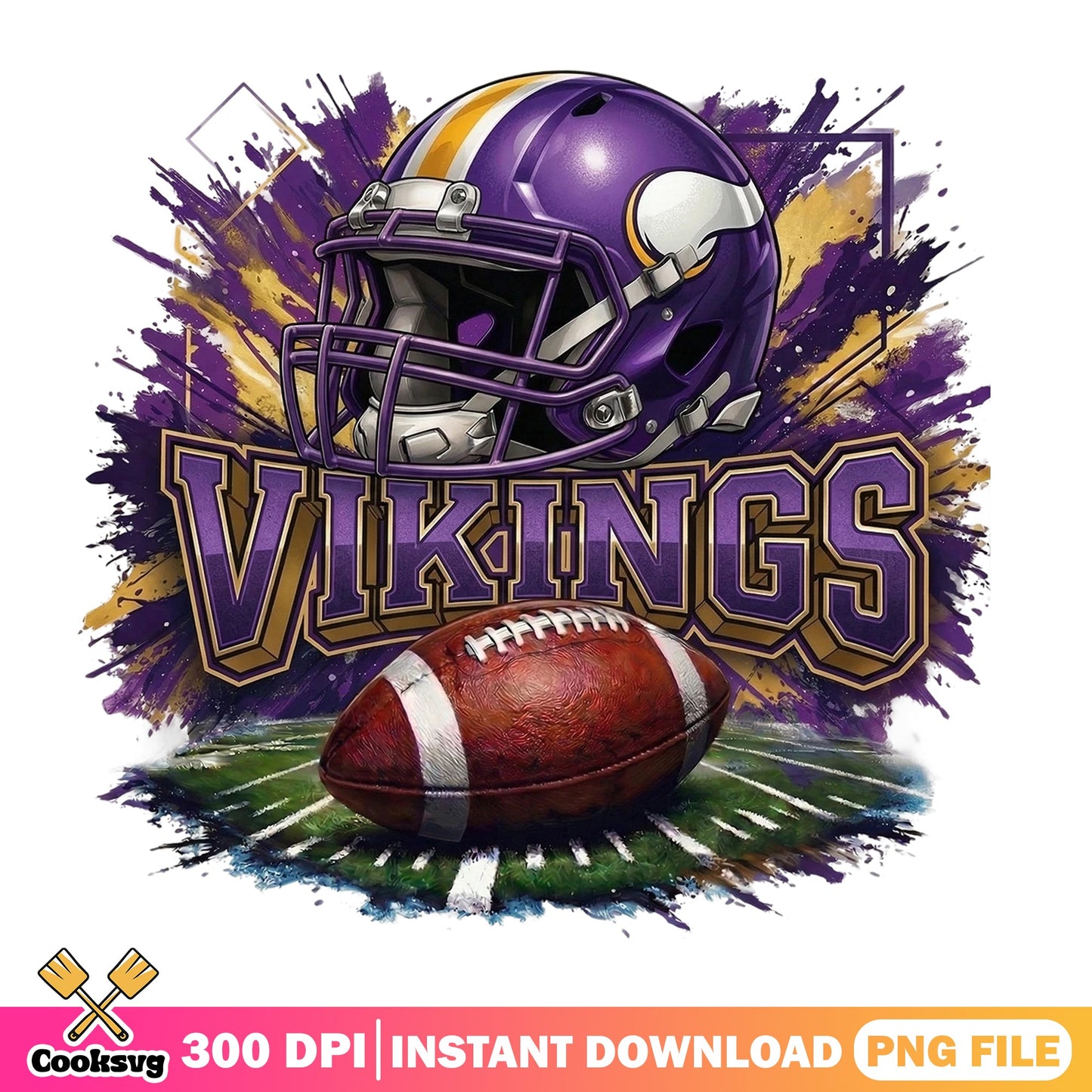 Vikings Football Helmet Png, NFL Team Fan Gift, Football PNG