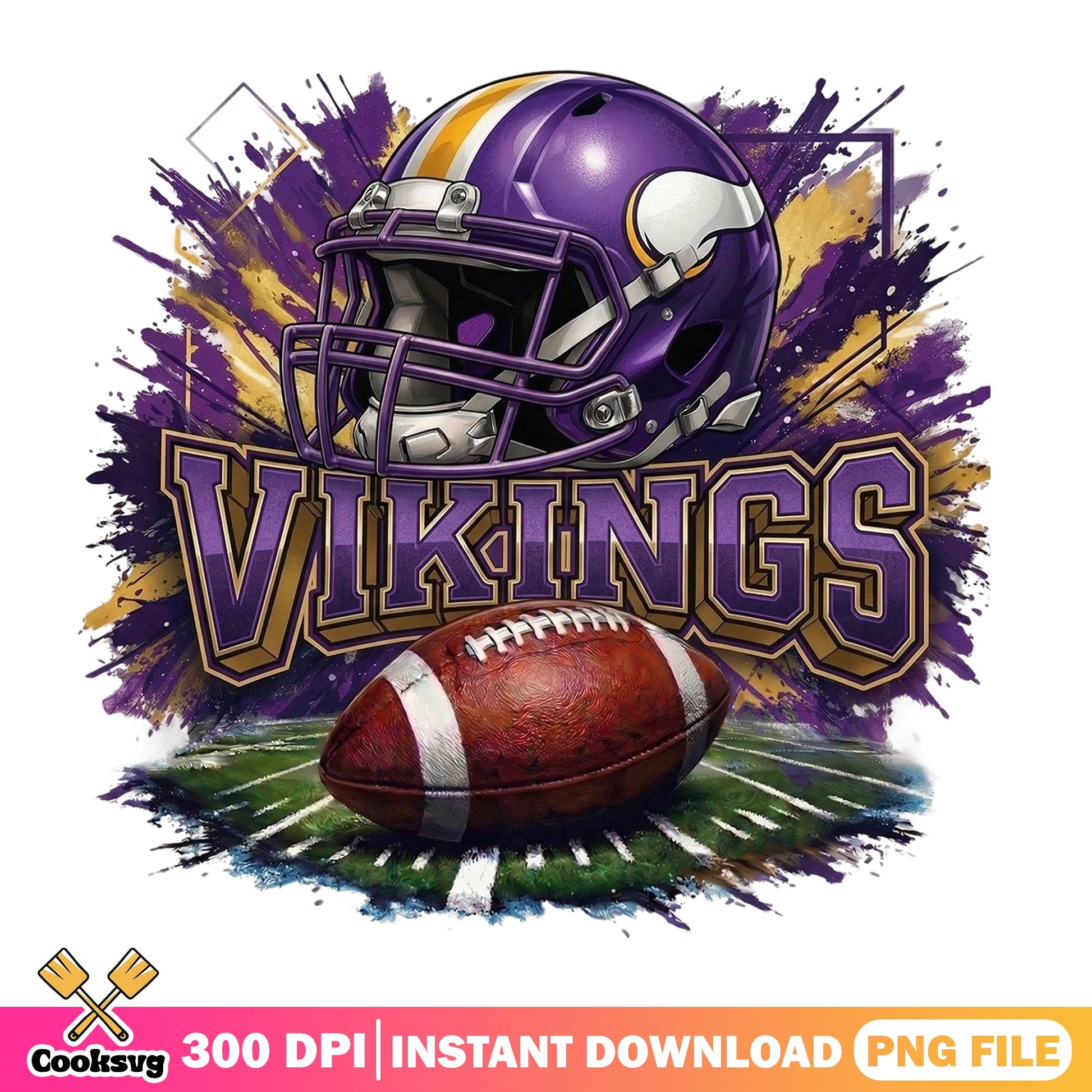 Vikings Football Helmet Png, NFL Team Fan Gift, Football PNG