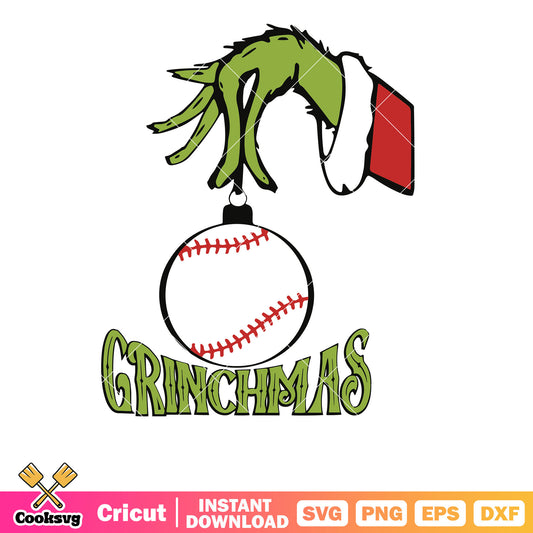 Vintage Baseball Grinchmas svg, vintage grinch svg, grinch baseball​ svg