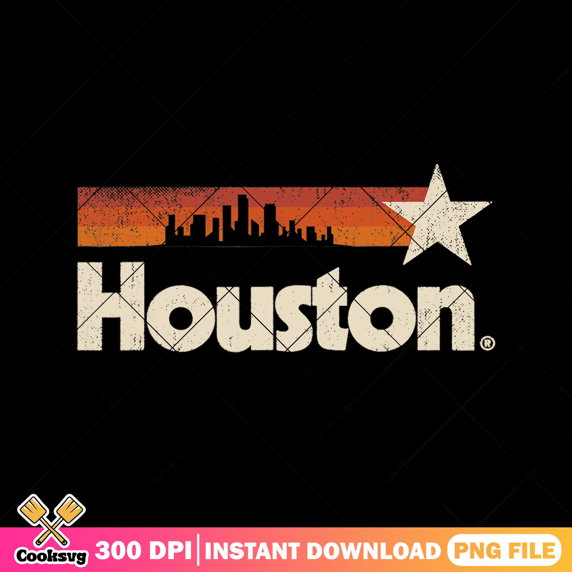 Vintage Houston City png, texas houston png, houston tx png
