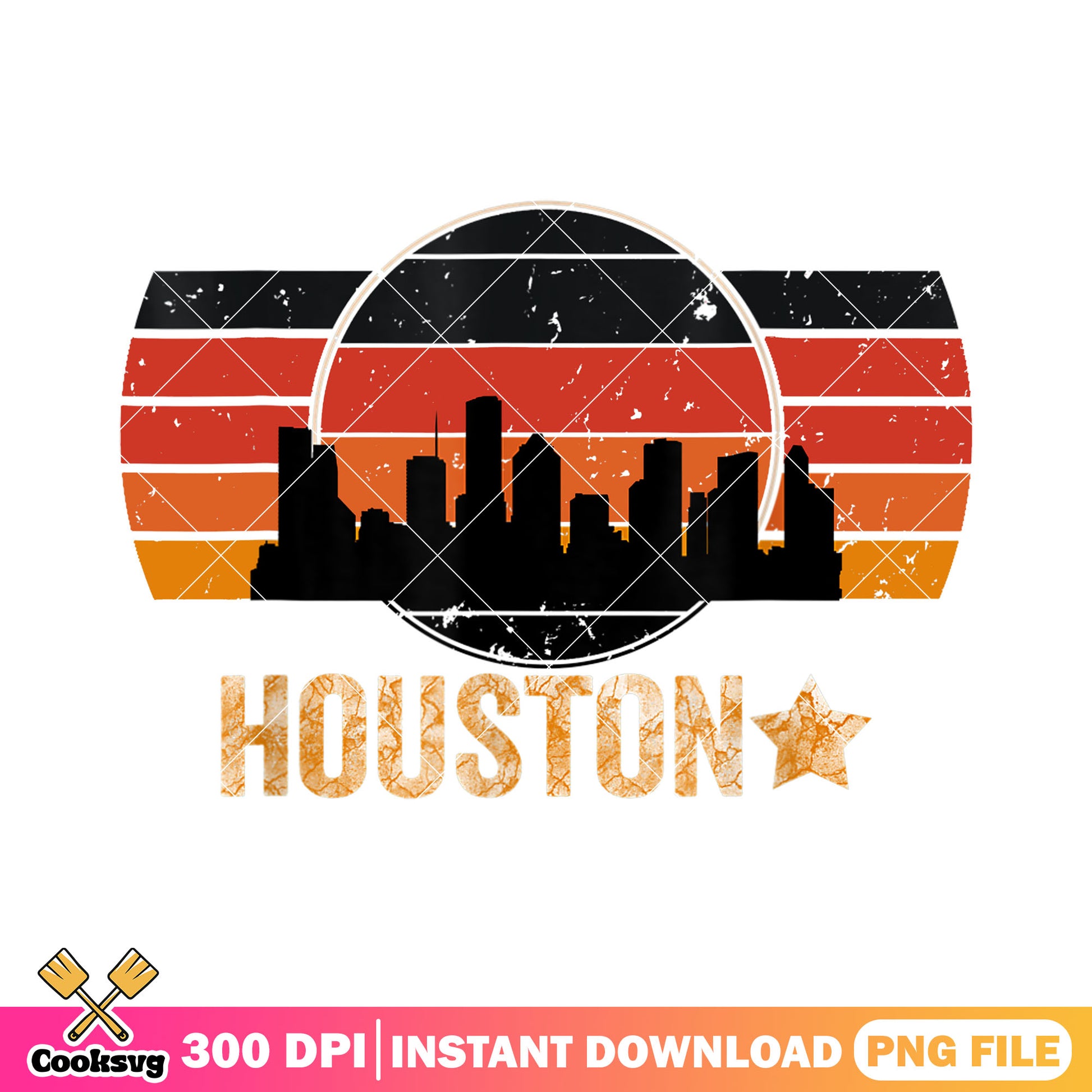 Vintage Houston City texas png, texas houston png, houston tx png