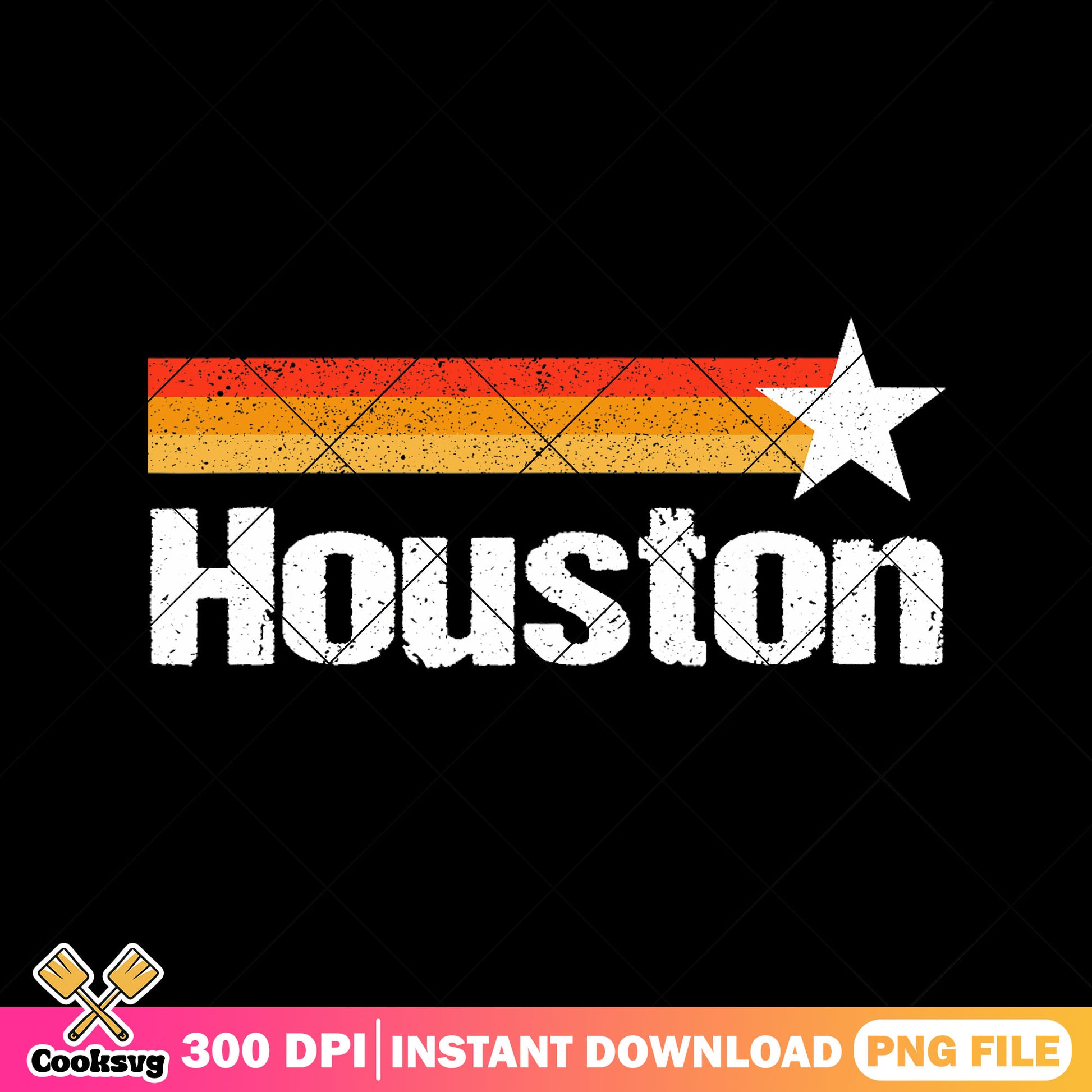 Vintage Houston Texas design png, texas houston png, houston strong png