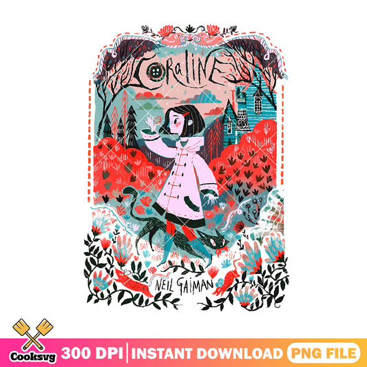Vintage coraline doll png, coraline costume​ png, halloween spirit png