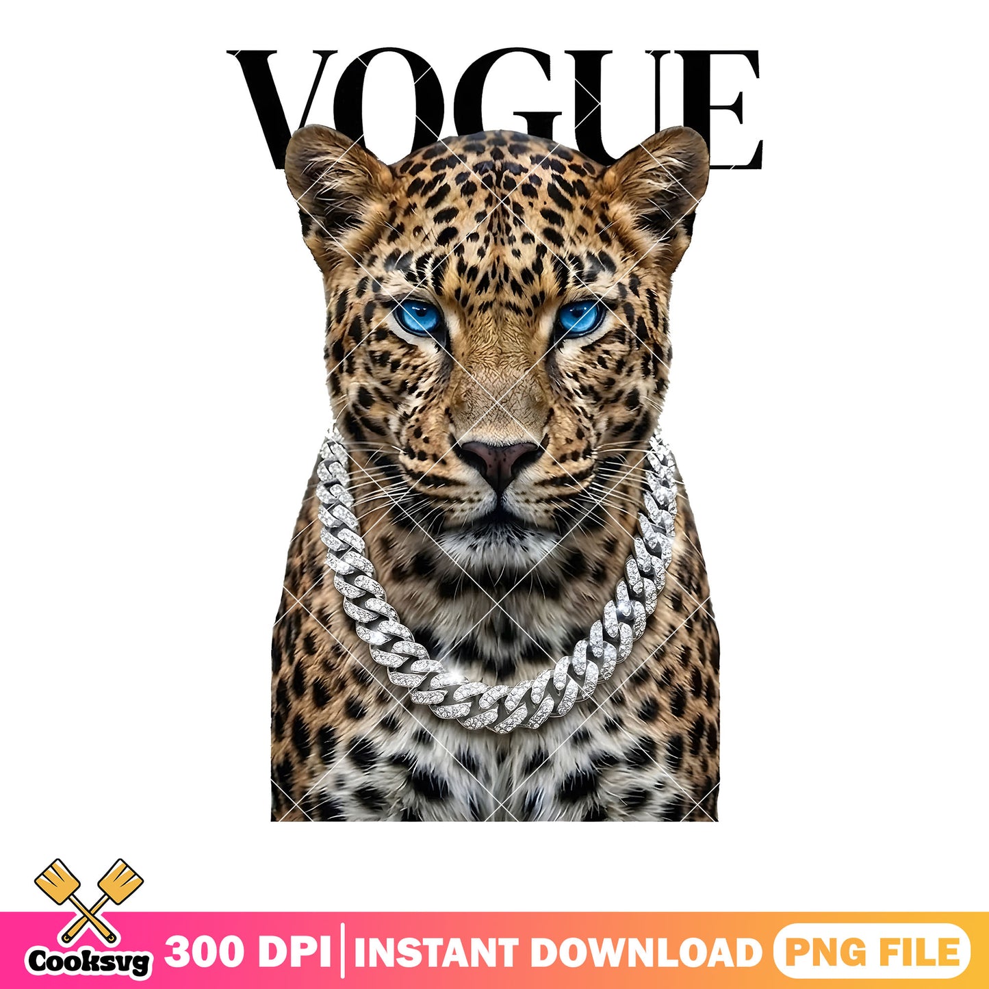 Vogue and Leopard png, glam magazine png, leopard png