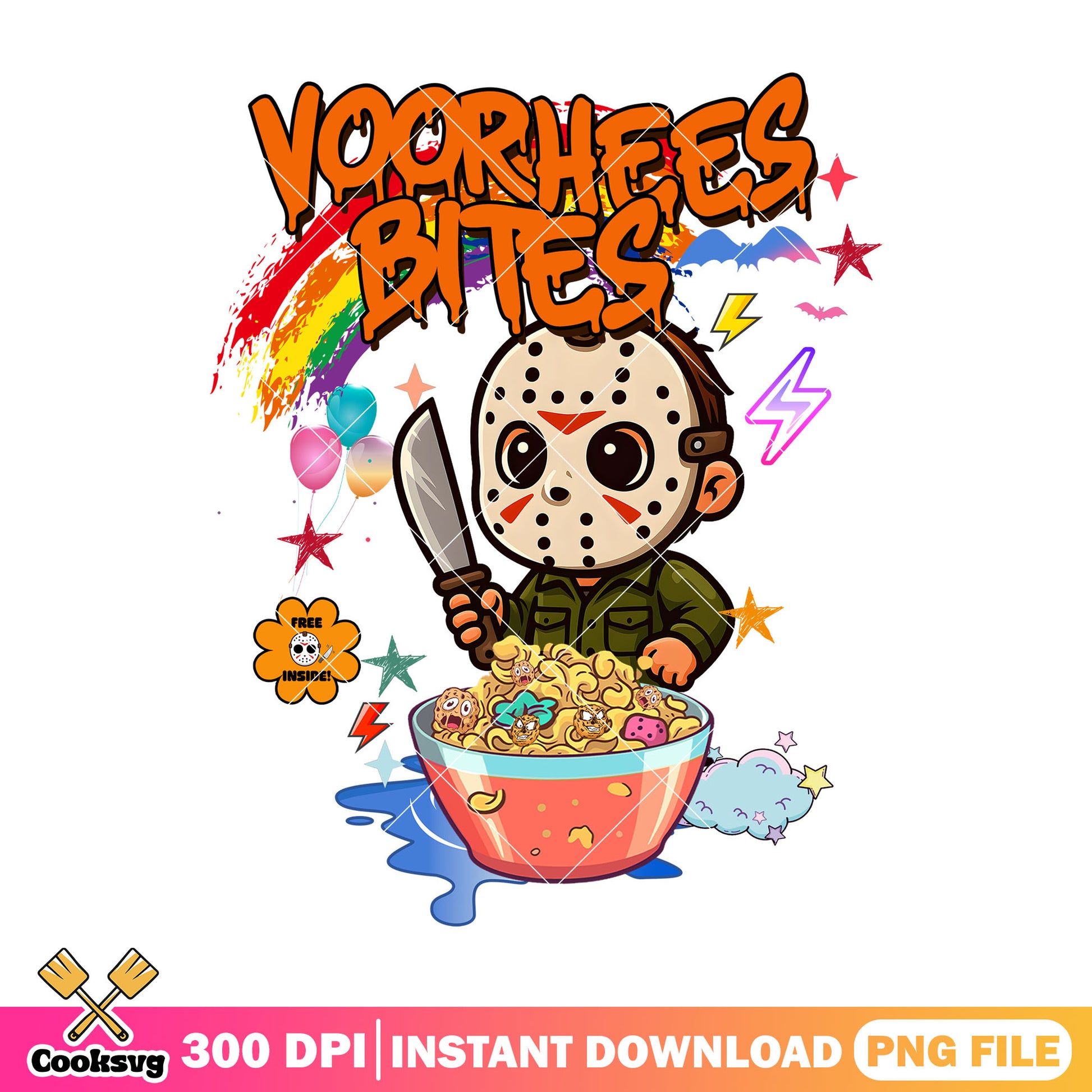 Voorhees bites chibi crunch png, Jason Voorhees png, horror movies png