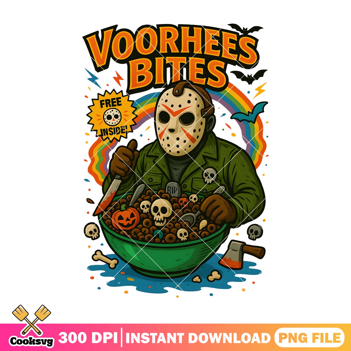 Voorhees bites crunch png, Jason Voorhees png, horror movies png