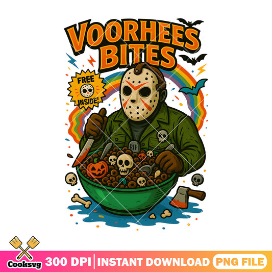 Voorhees bites crunch png, Jason Voorhees png, horror movies png