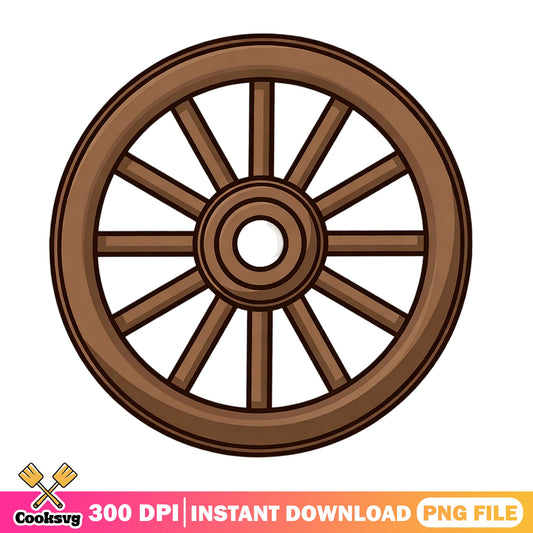 Wagon Wheel PNG Clipart, Western Cowboy PNG, Rustic Wood PNG