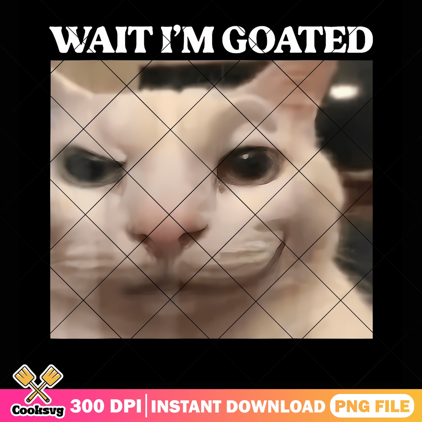 Wait I'M Goated Cat Silly Cat Staring Cat png, funny cat memes png