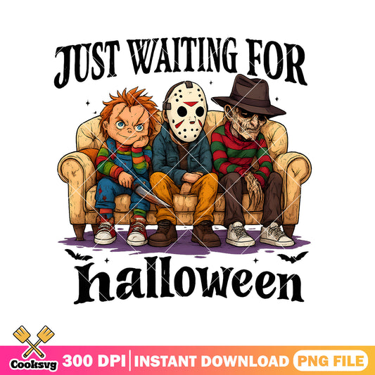 Waiting for halloween horror png, horror movie png, horror halloween png