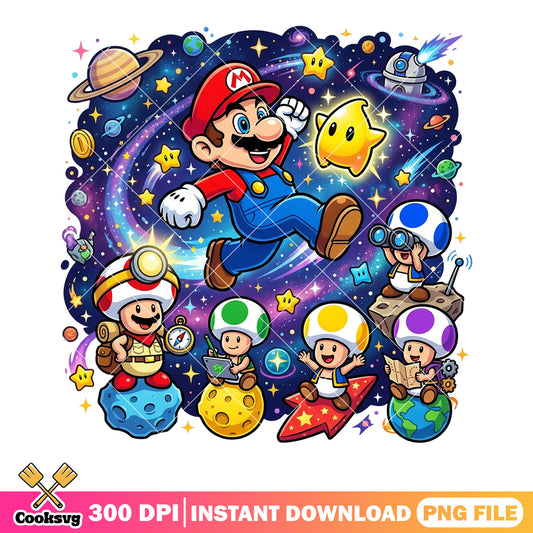 Walk mario toad vibes png, toad mario png, galaxy vibes png