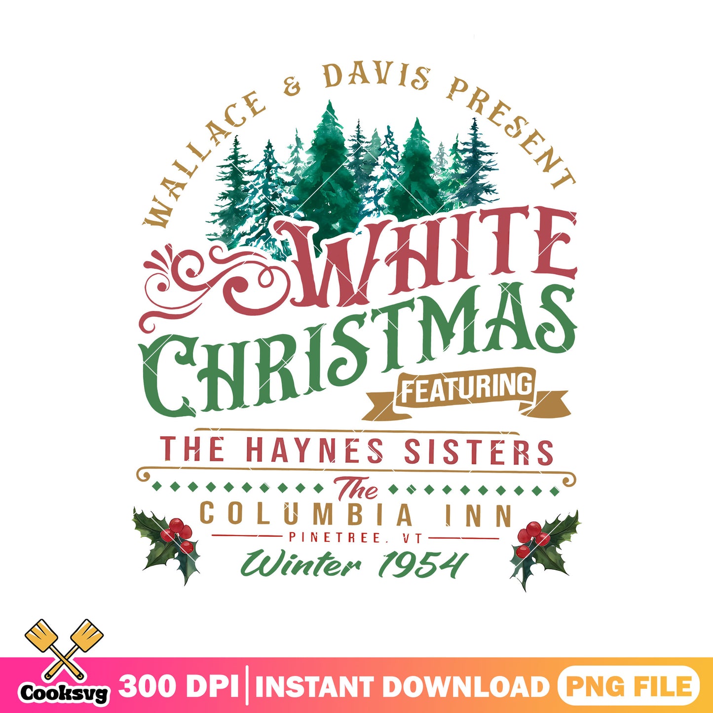 Wallace and davis present png, christmas tree png, christmas vibes png