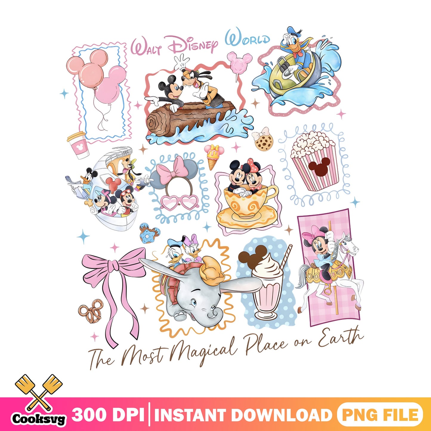 Walt Disney World PNG, Mickey And Friends PNG, Disney Trip PNG