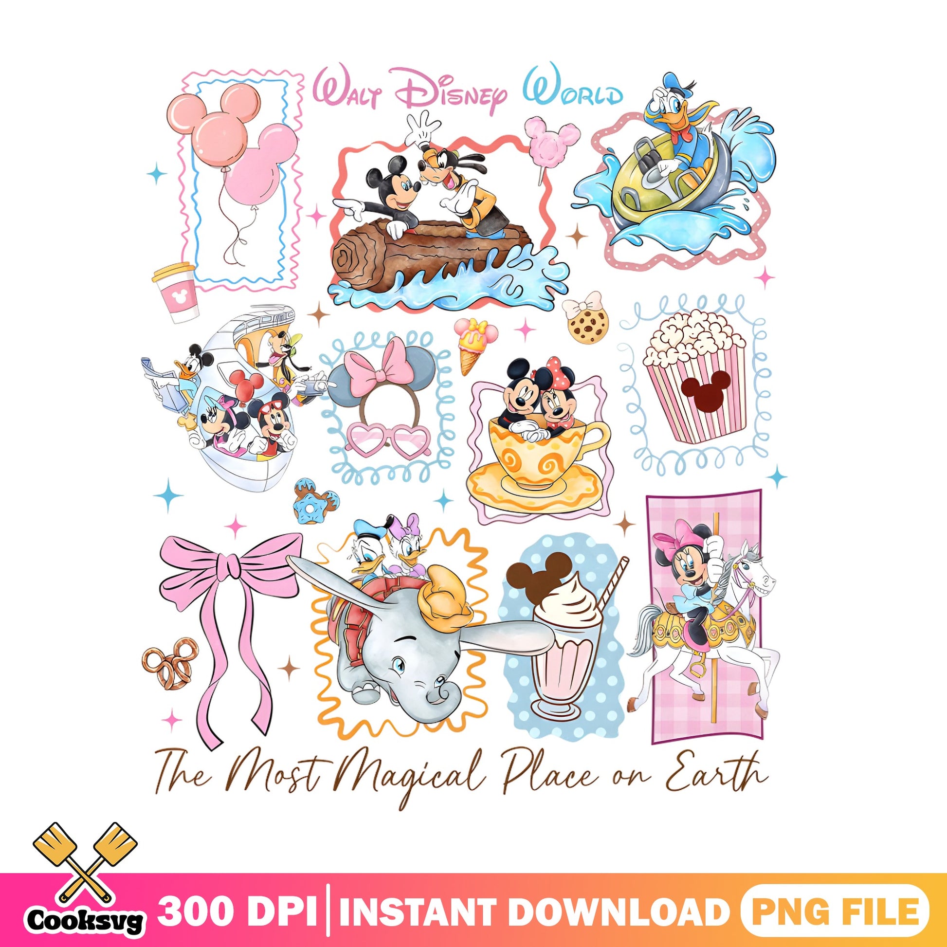 Walt Disney World PNG, Mickey And Friends PNG, Magical Place PNG