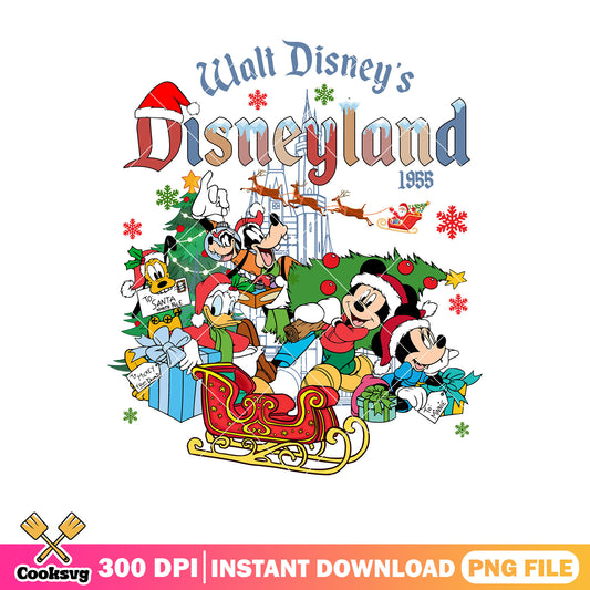 Walt disneyland mickey christmas 1955 png