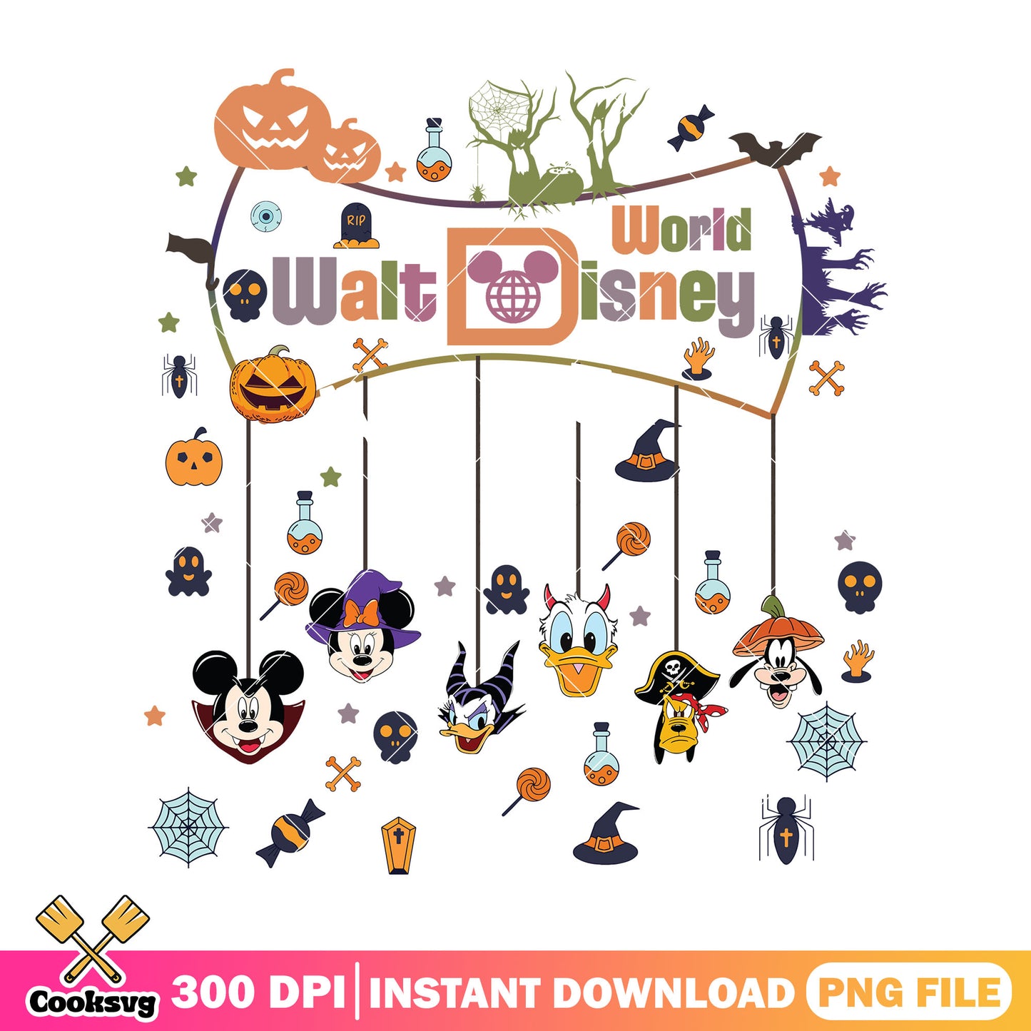 Walt disney spirit halloween png, halloween town png, disney plus png