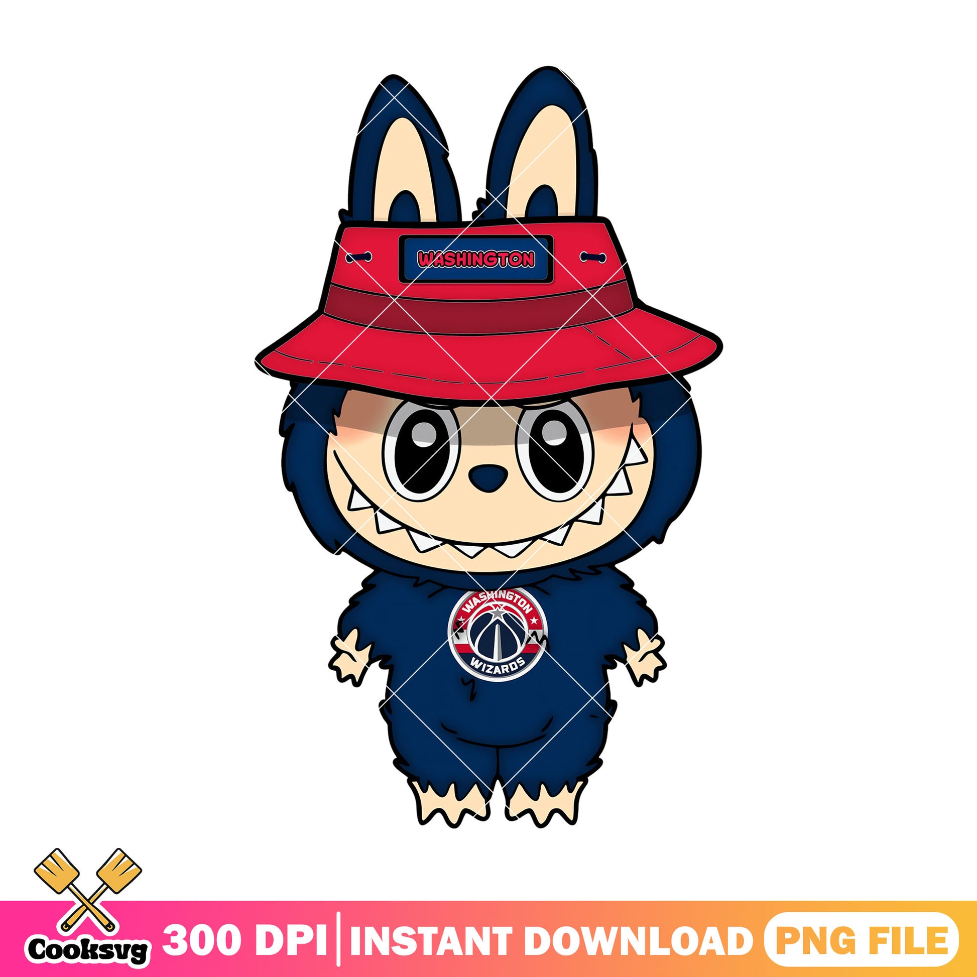 Washington labubu baseball team png, labubu blue png, labubu cute png