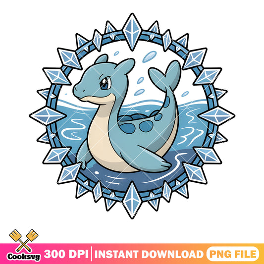 Water ice lapras poster png, pokemon lapras png, nintendo switch png