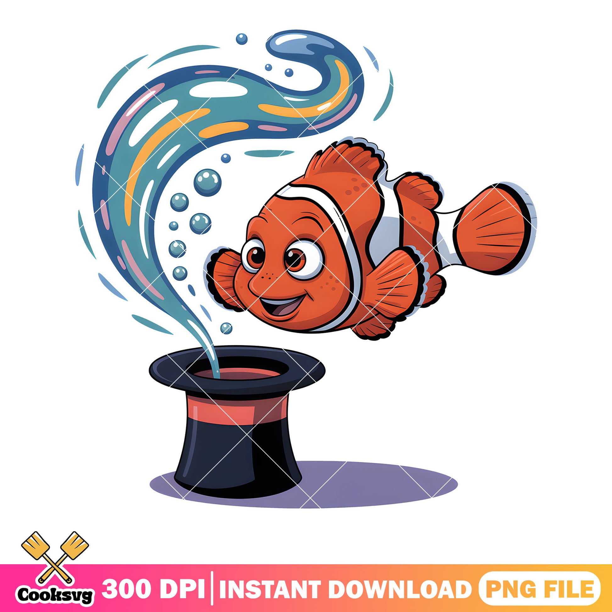Water magic nemo png, clownfish nemo png, nemo png