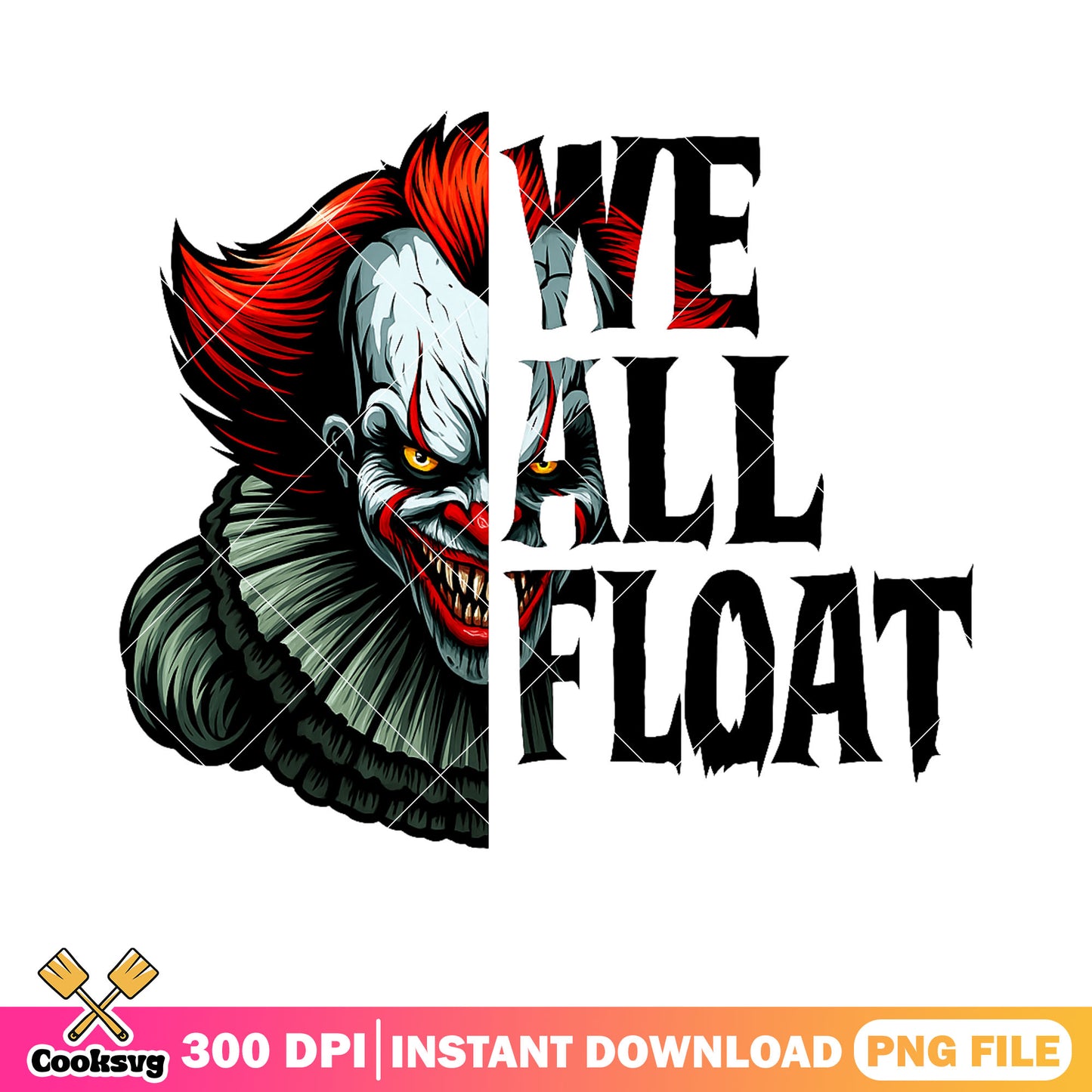 We all float png, creepy clown png, halloween horror night png