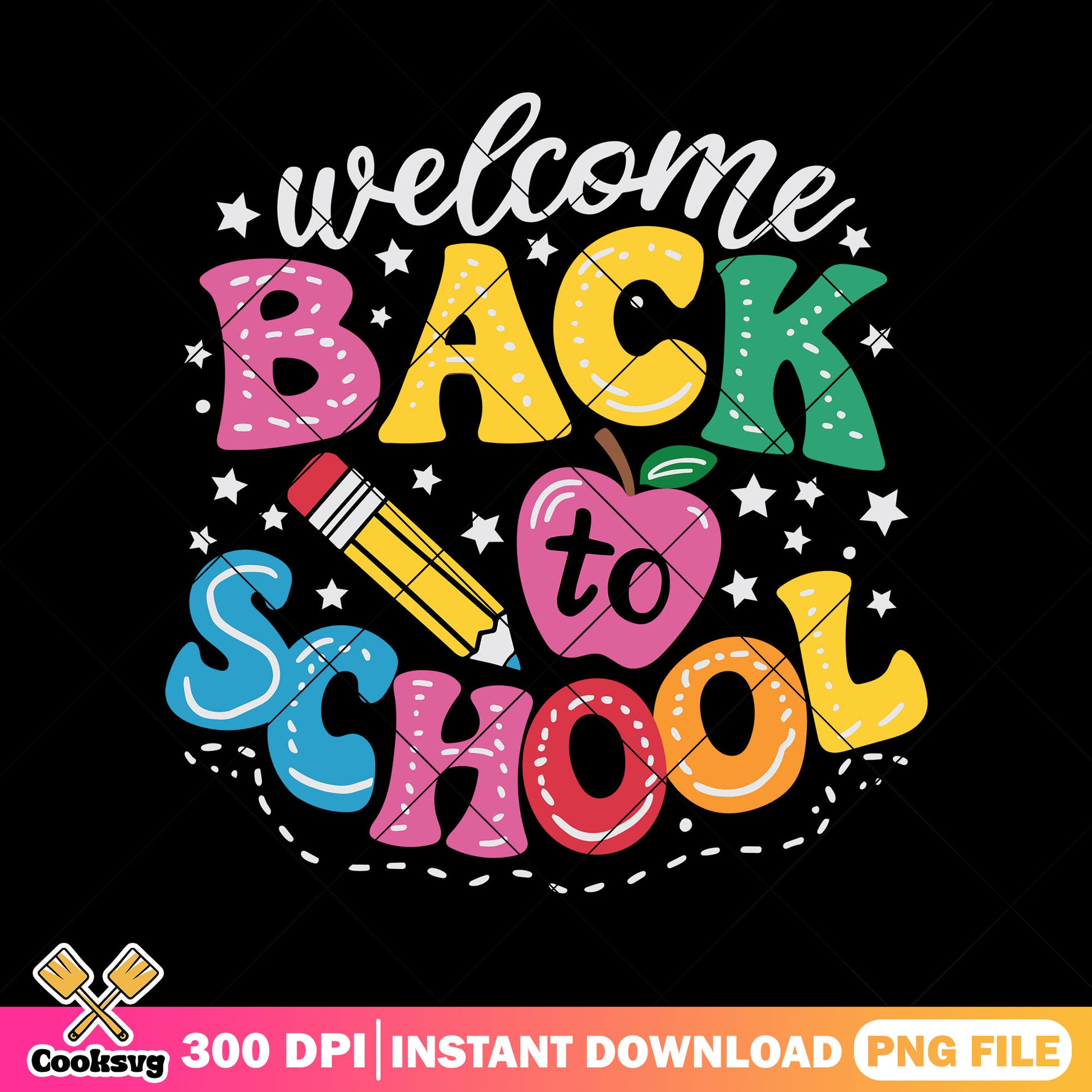 Welcome back school png, yellow pencil png, back to school day png