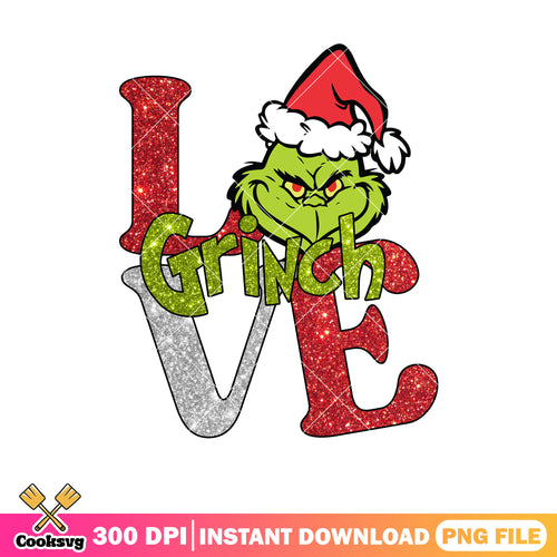 We love grinch christmas png, grinch love png, grinch christmas png
