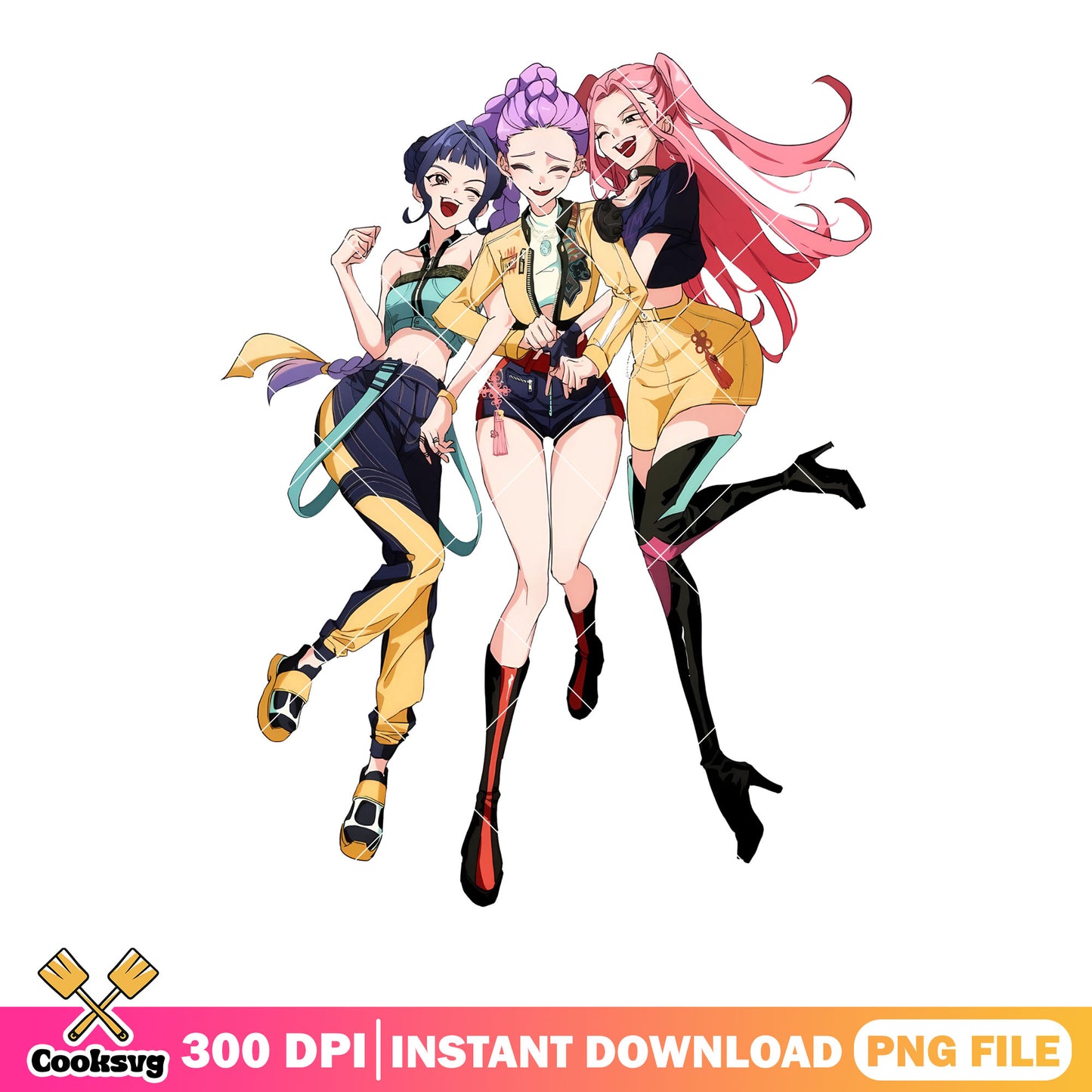 We made it pose huntrix png, rumi huntrix png, huntrix singers​ png