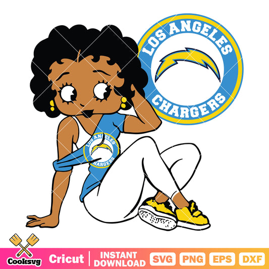 West side nfl team svg, Los angeles​ chargers svg, Beety boop svg