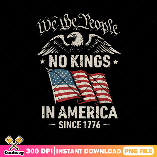 We the people with no kings png, america flag png, america no kigns png