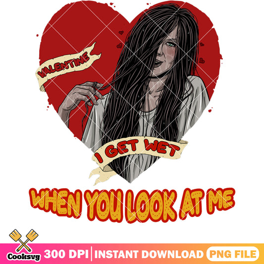 When you look at me valentine png, horror valentine png