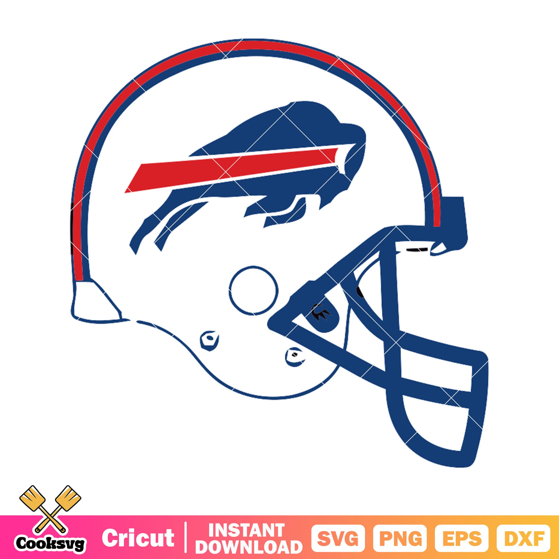 White helmet buffalo svg, nfl logo svg, buffalo bills​ svg