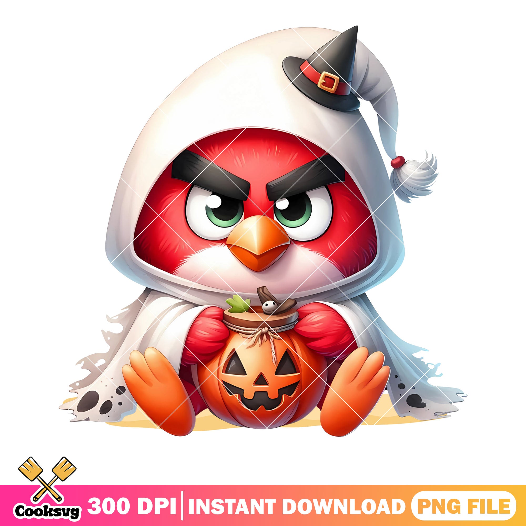 Wicker pumpkin red bird png, Ghost costume png, nintendo halloween png ...