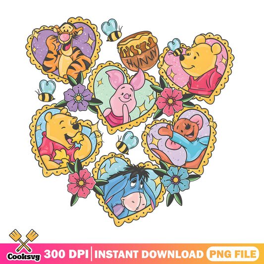 Winnie The Pooh And Friends PNG, Disney Valentine PNG, Pooh Bear PNG