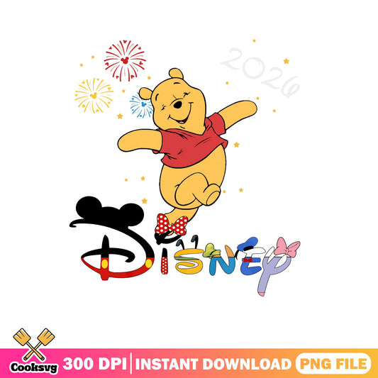 Winnie The Pooh Disney PNG, 4th Of July PNG, Fireworks PNG