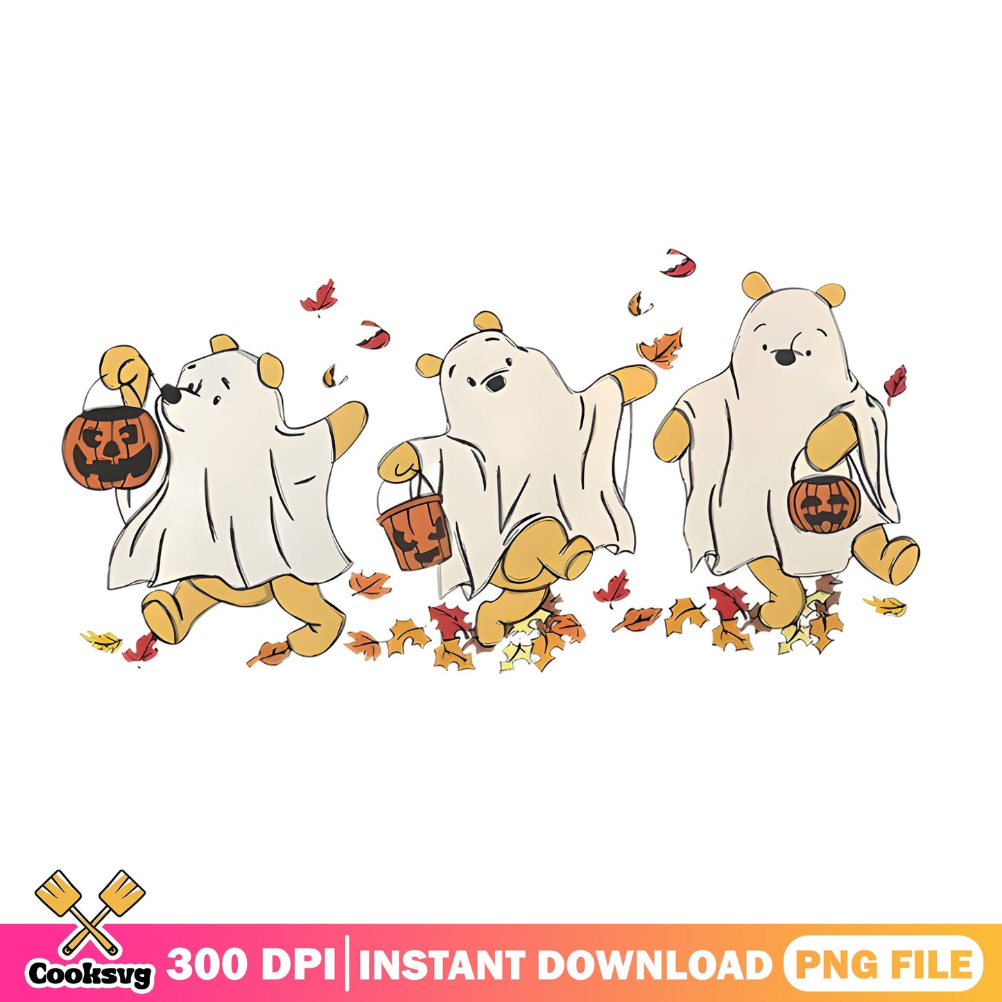 Winnie The Pooh Ghost Halloween PNG, Trick Or Treat PNG, Disney PNG