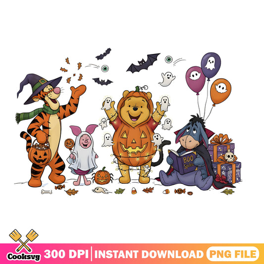 Winnie The Pooh Halloween PNG, Disney Halloween PNG, Pooh Bear PNG